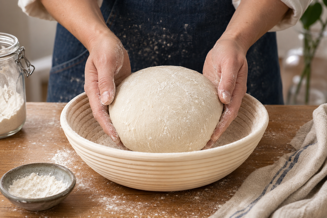 Shaping a Boule in the Round Banneton