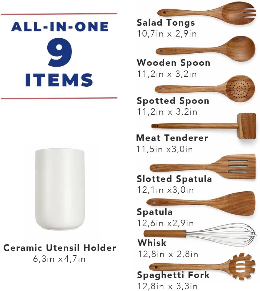 Wooden Utensil Kit 8-Piece